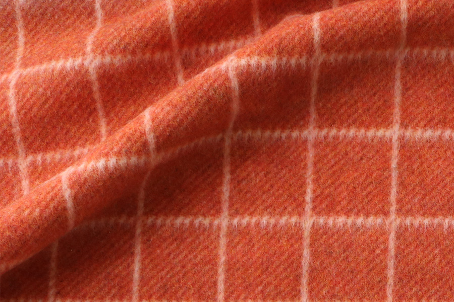 コットンウール スクエアチェックケット: ｜オーガニックコットン