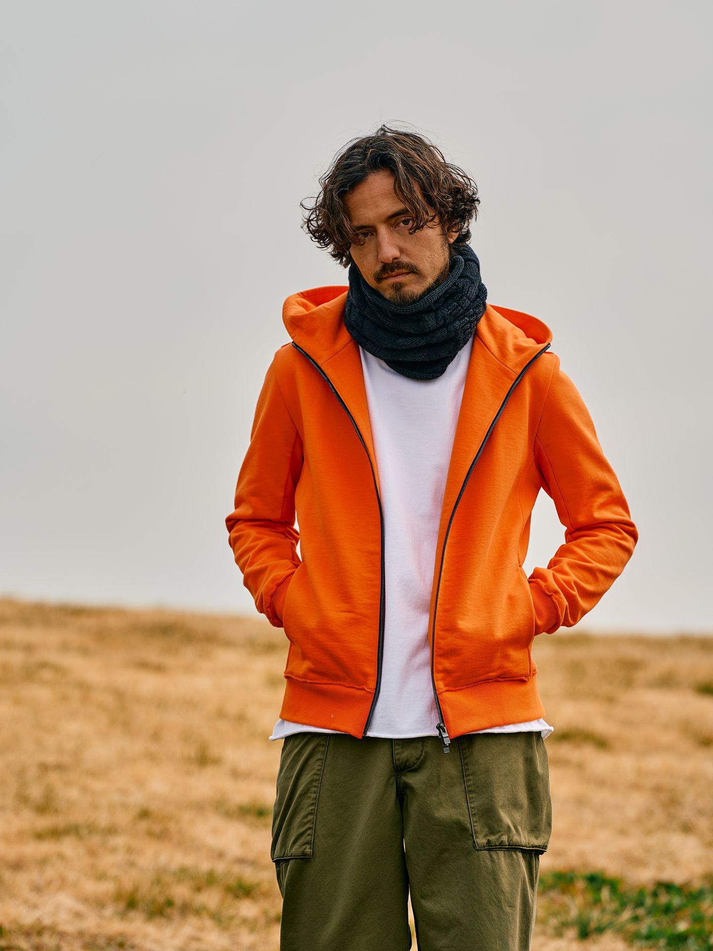 wjk - 【予約品】 basic zip-up parka / パーカー / オレンジ | BRYAN