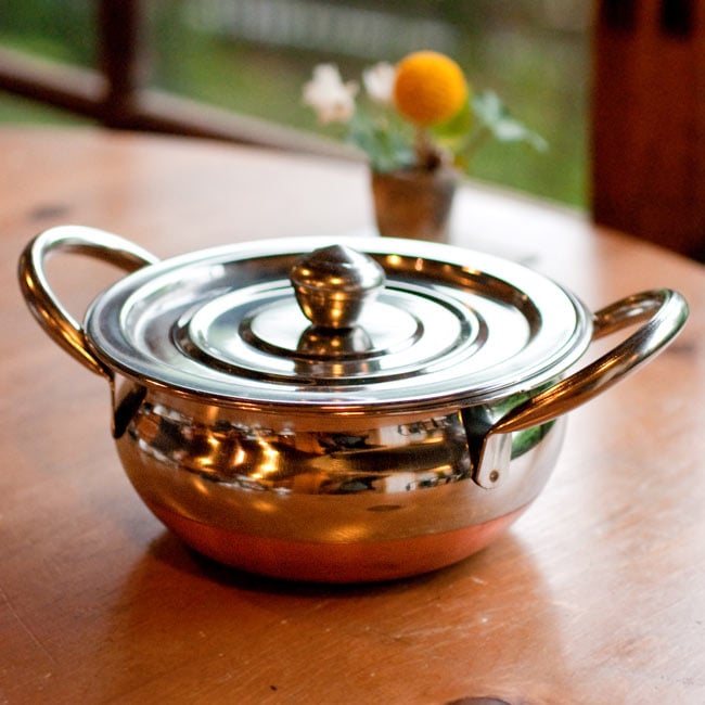 鍋 インド料理 調理器具 ハンディ (蓋と持ち手付き)ハンディ インドの