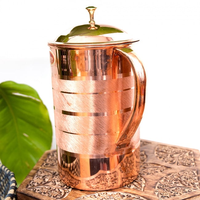 銅製水差し アーユルヴェーダやヨガに使われる ウォータージャグ