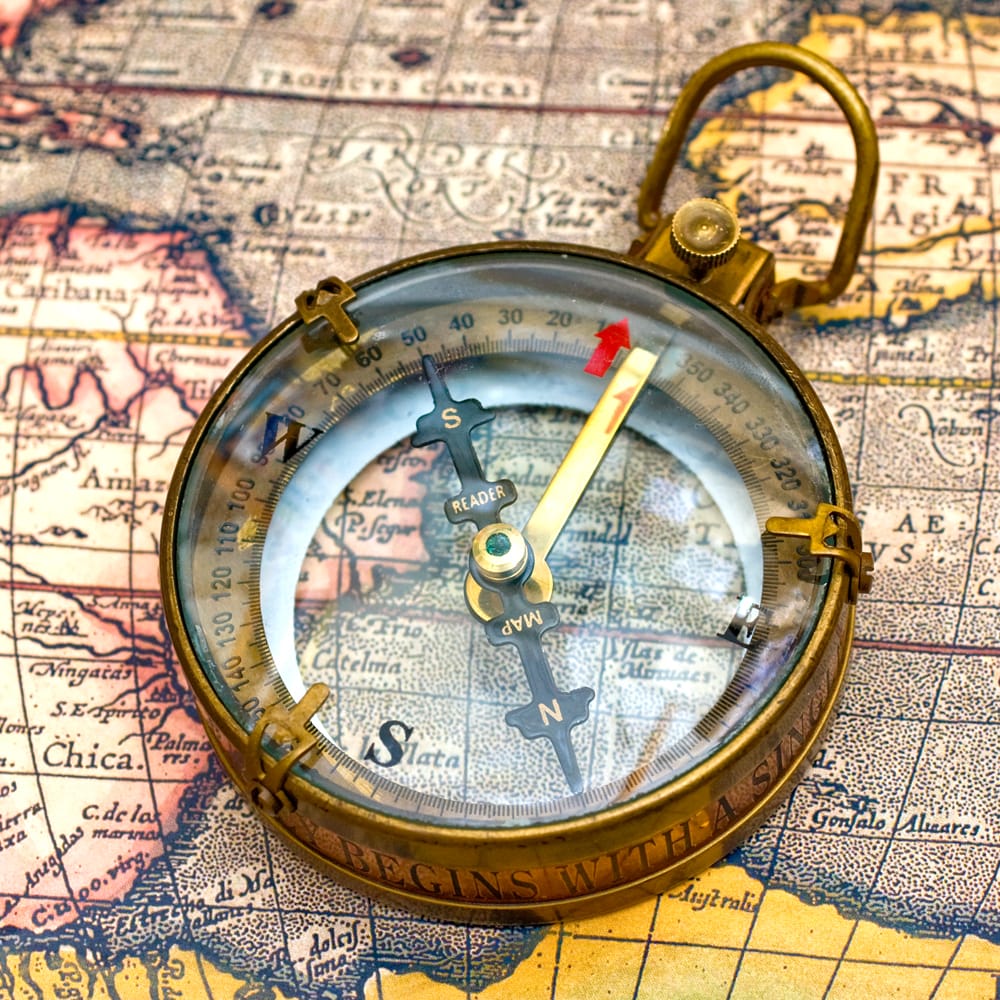 アンティーク アンティック コンパス 方位磁針 大英帝国時代風
