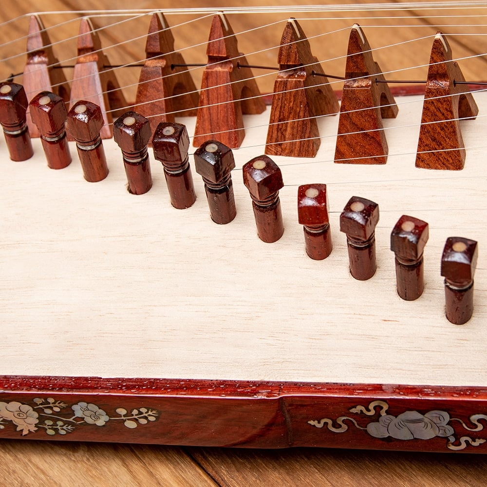 ベトナム民族楽器◇ダン・トラン◇17弦 螺鈿細工 替え弦／琴爪／ハード