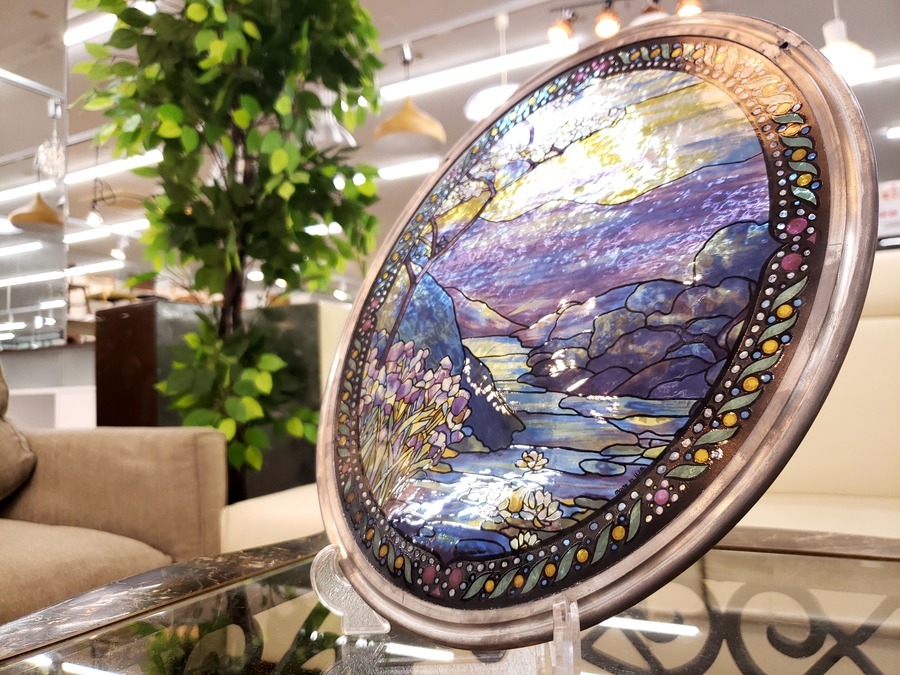 希少品!ルイス・C・ティファニーのステンドグラス(自然の風景)が買取