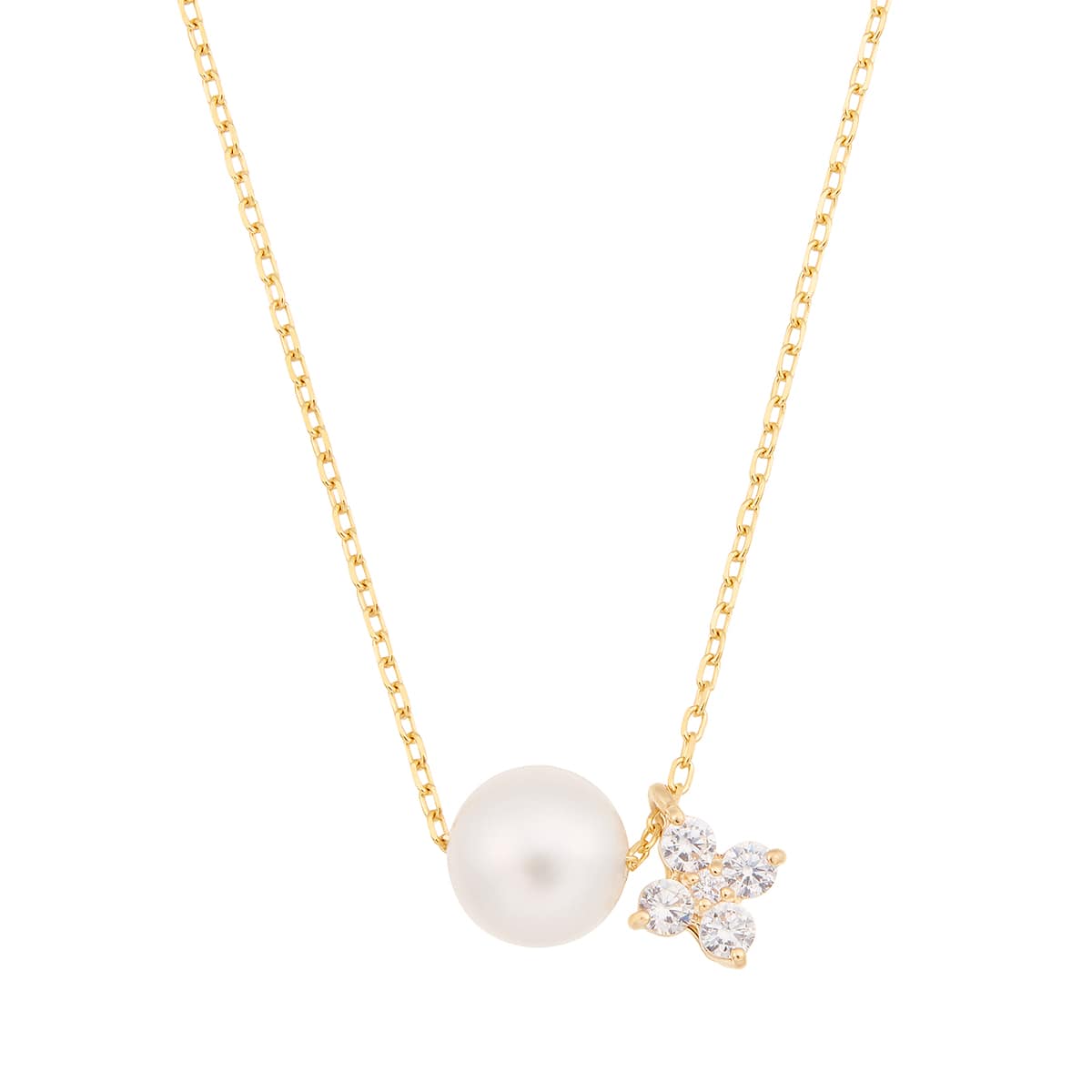 K10ホワイトゴールド淡水パールネックレス（6.5mm）(RPN872-002