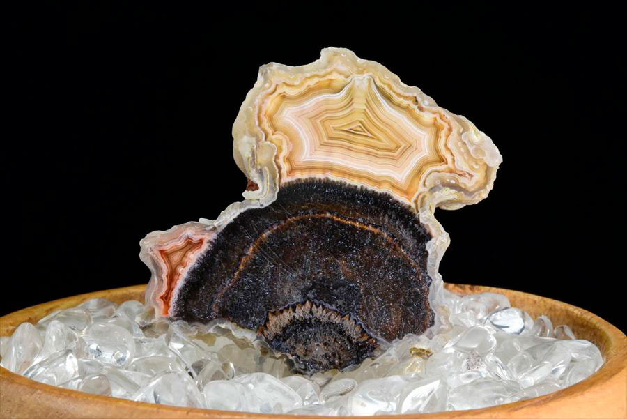 メキシコ産 ラグナアゲート Laguna Agate｜ノジュール｜鉱物標本｜原石