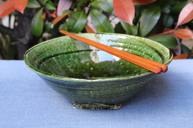 埼玉県の山本一仁さんの織部7寸鉢 うつわ家膳｜人気作家、窯元を中心