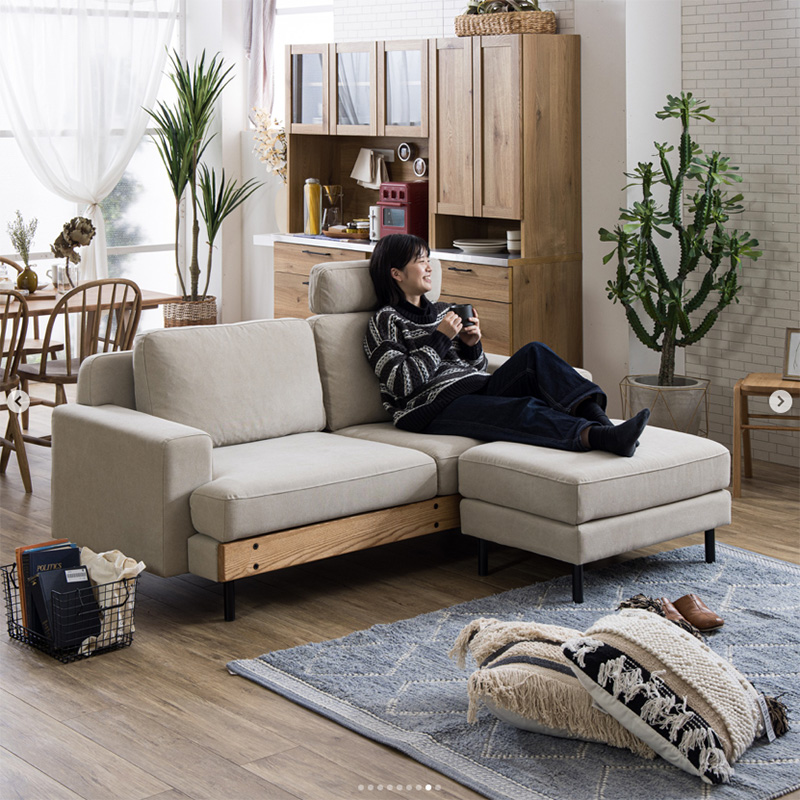 ソファ nora. [ バスク ] 2.5人掛けソファ ファブリック 2色展開