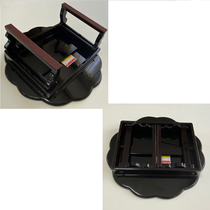 EFK24 螺鈿細工 韓国漆塗り 丸角座卓 ちゃぶ台 折れ脚 折り畳み 丸角お