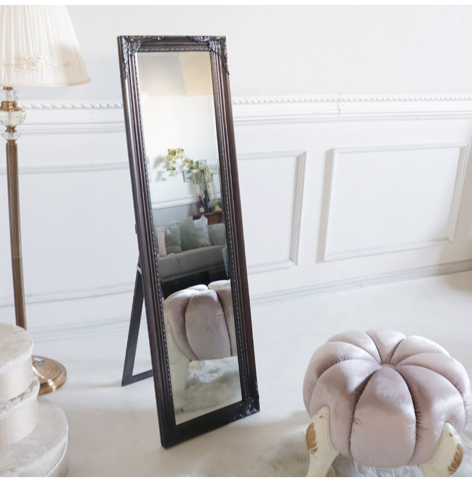 スタンドミラー 姿見 ブラウン アンティーク｜おしゃれインテリア