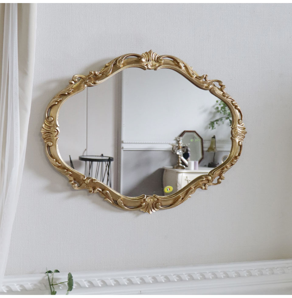 イタリア製 ウォールミラー 壁掛け鏡 ゴールド｜おしゃれインテリア