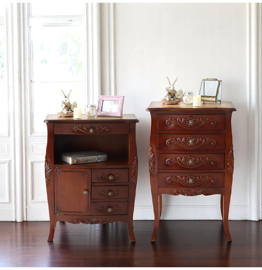 ヨーロピアンクラシック 4段チェスト（引出） （ブラウン） 幅60cm｜Y