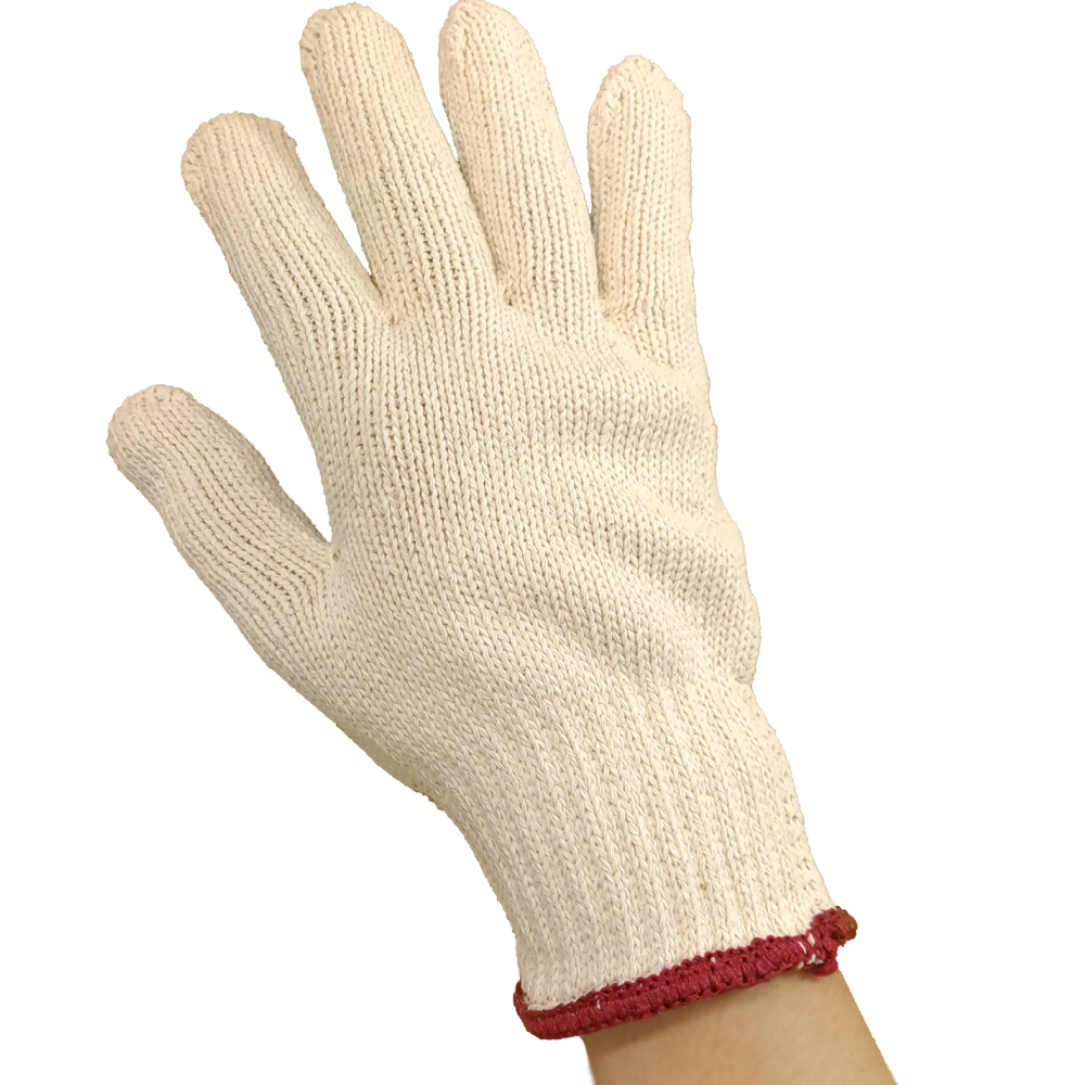 3250 7G 純綿軍手 5本編 (エンジ) 10双組 | 山下株式会社