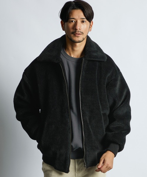 LANVIN en Bleu tシャツ 軽量 オーバーサイズ ボアジャケット メンズ