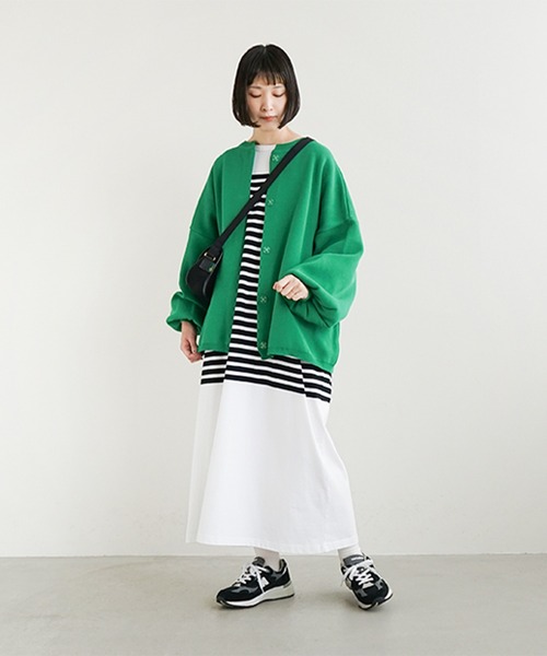 SOLAMONAT（ソラモナ） カーディガン ウエハースニットワイド