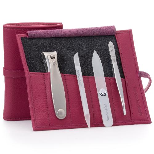 Germanikure 4pc Manicure Set with Stainless Steel Tools & Case