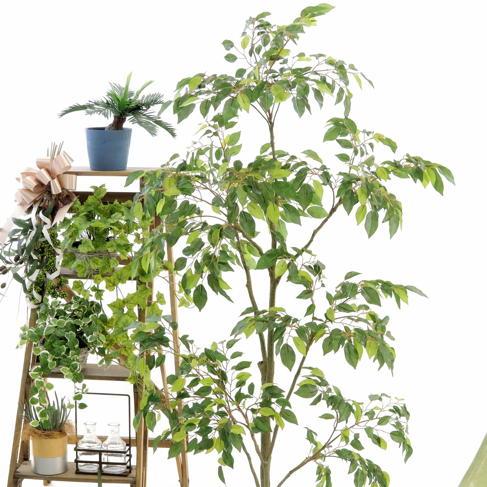 No8415 プレミアム光触媒フェイクグリーン 「繊細な葉の重なり