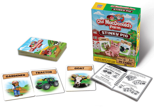42223 Old MacDonald's Farm Stinky Pig Card Game | Action Toys