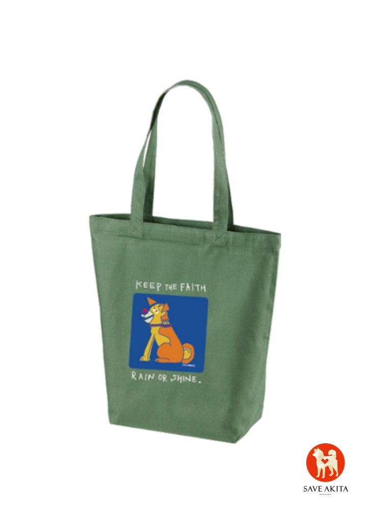 KEEP THE FAITH RAIN OR SHINE トートバッグ | ハチふる SHIBUYA meets