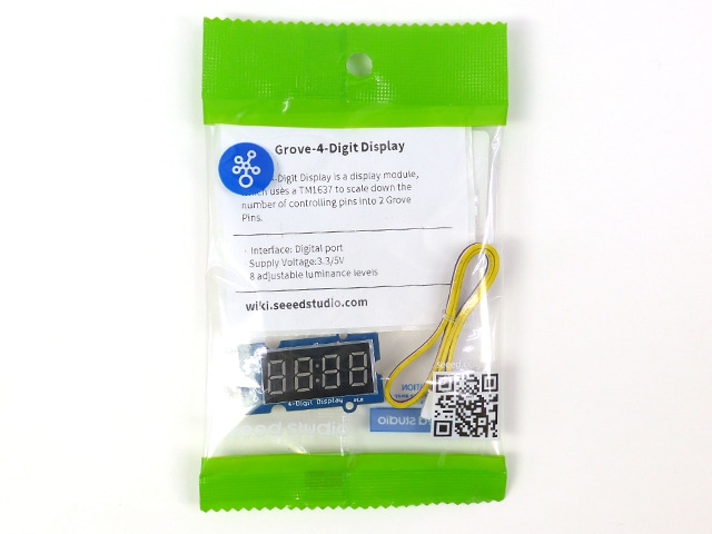 Grove-4桁7セグメント赤色LEDモジュール: 開発ツール・ボード 秋月電子