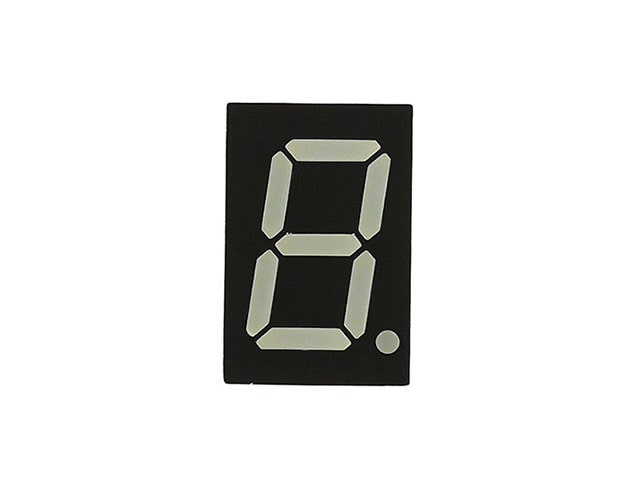 黄色7セグメントLED表示器 アノードコモン 590nm OSL10564-IY: オプト