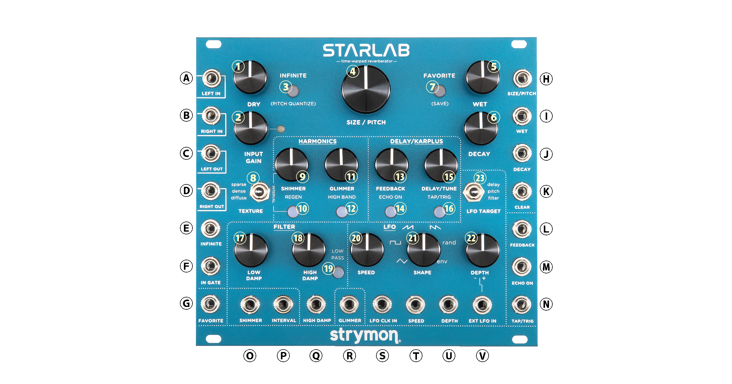 strymon | STARLAB | ユーロラック用 シンセシス・リバーブ | 製品情報