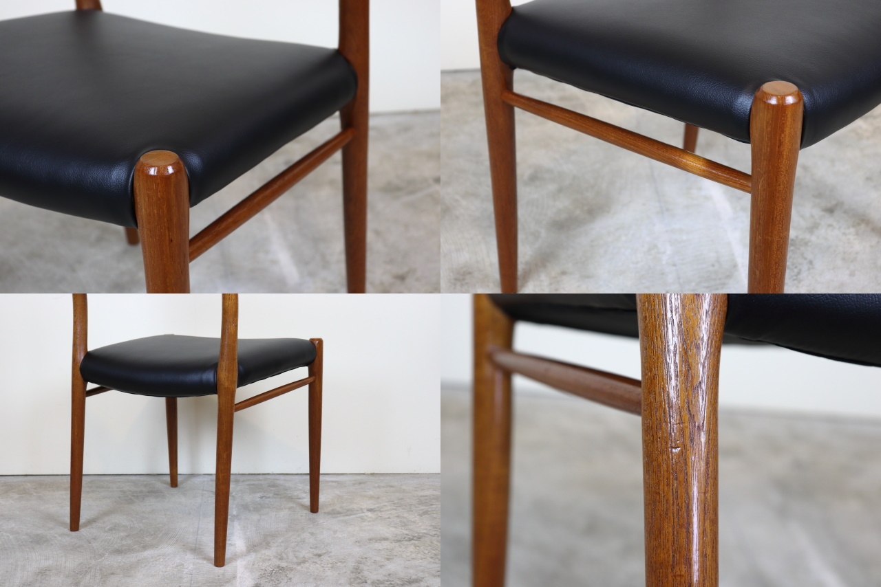 J.L.モラー（J.L.Moller） No.75 北欧 ダイニングチェア 座面張り替済