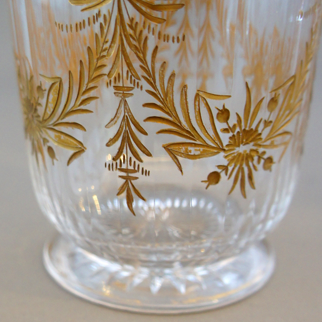 オールドバカラ「金彩装飾 ゴブレット 高さ8.5cm」《アンティックかとう》