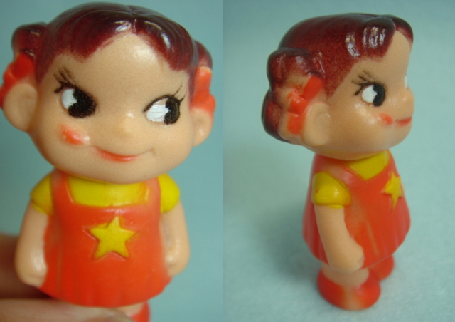 不二家 ペコちゃん 星ペコ（小） ソフビ人形 企業物 【TO0612