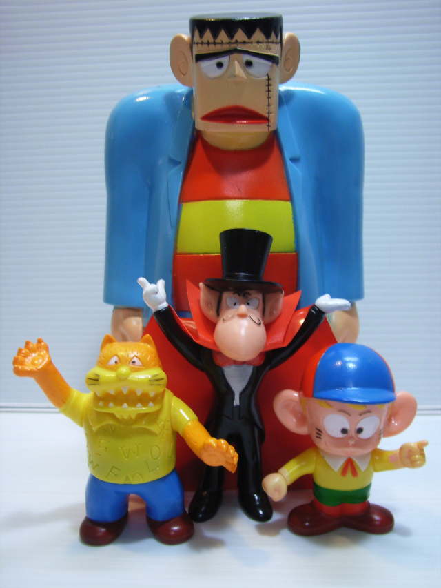 レア☆ポピー 怪物くん ソフビ人形 ファミリーセット 4体 箱23.0cm