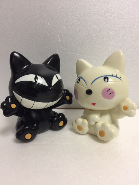 2体セット☆ヤマト運輸 クロネコヤマトの宅急便 ソフビ人形 貯金箱