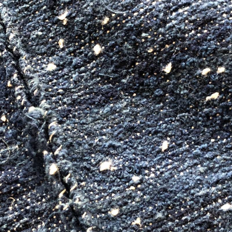 裂織り紙入り藍染木綿野良着 - 生活骨董と古布のアンティークショップ