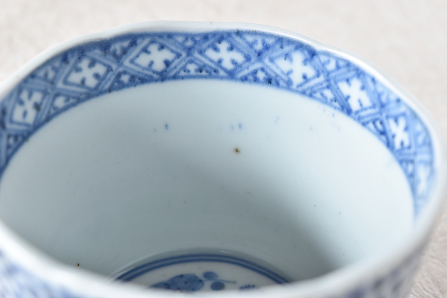 古伊万里 蛸唐草 松竹梅 冨貴長春 大振り 蕎麦猪口 - 生活骨董と古布の