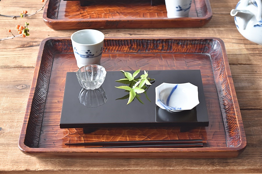 天然木製漆塗 輪島塗 八寸 5客セット - 生活骨董と古布のアンティーク