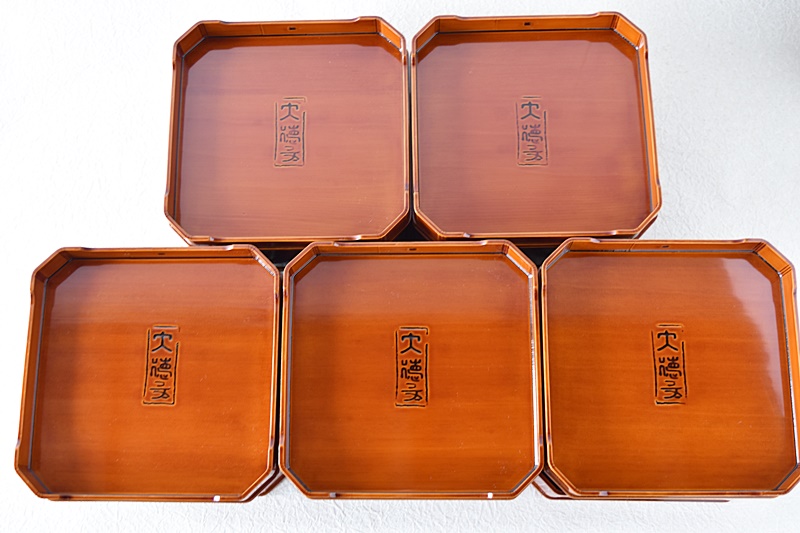 無形文化財 在銘 塗師光郎 飛騨春慶塗 大徳寺重 大徳寺弁当 5客セット