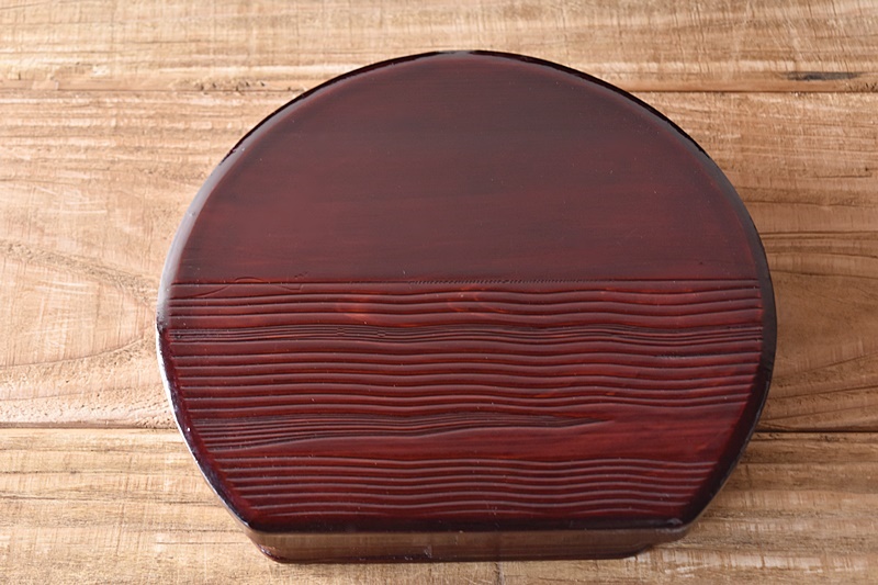 天然木製漆塗 溜塗 半月弁当 5客セット 茶懐石料理道具 茶懐石 - 生活