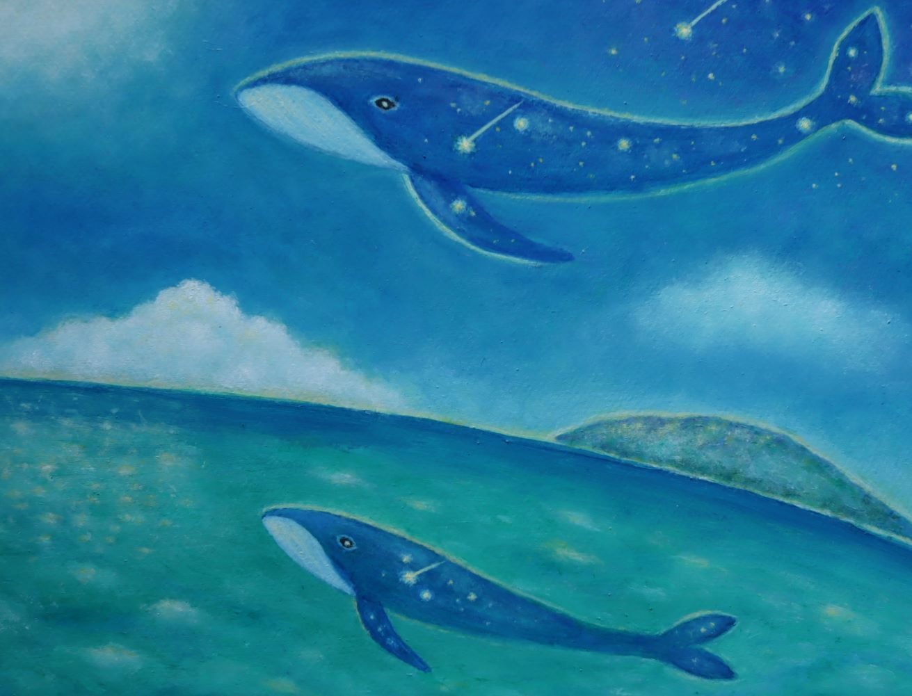 クジラの絵を展示していただきます。｜夕空菜月