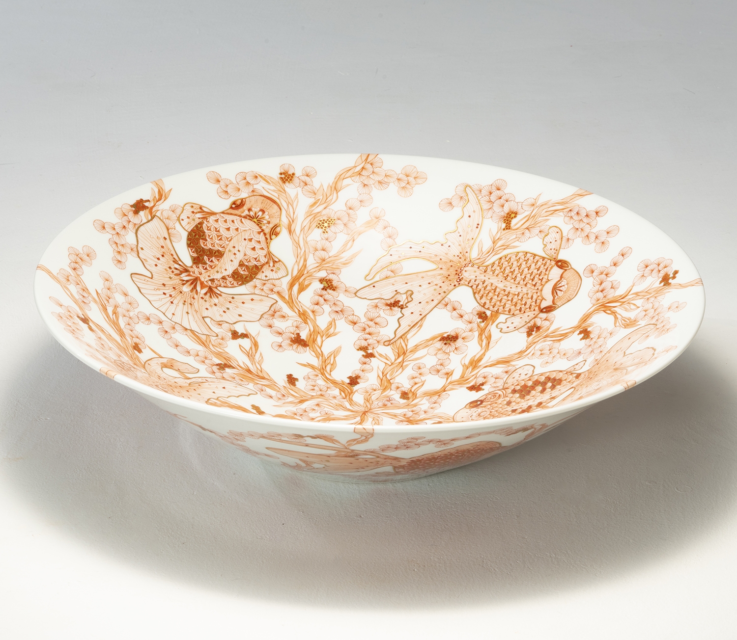 太田恵利香『 「赤絵金魚遊泳」大鉢【お問い合わせください】』 | 陶芸