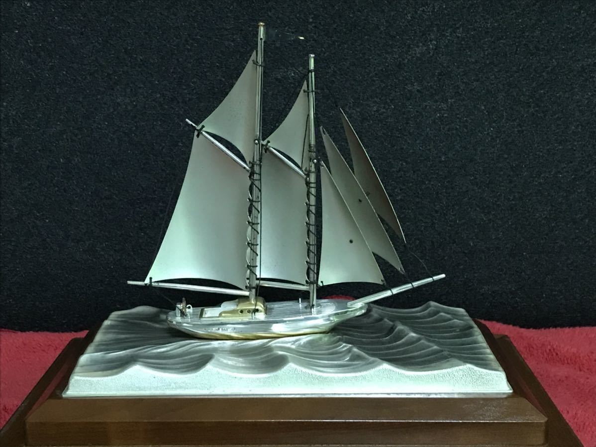 関武比古 関工芸 純銀製 ヨット 置物 STERLING 960 SEKI 木箱付き 約200g