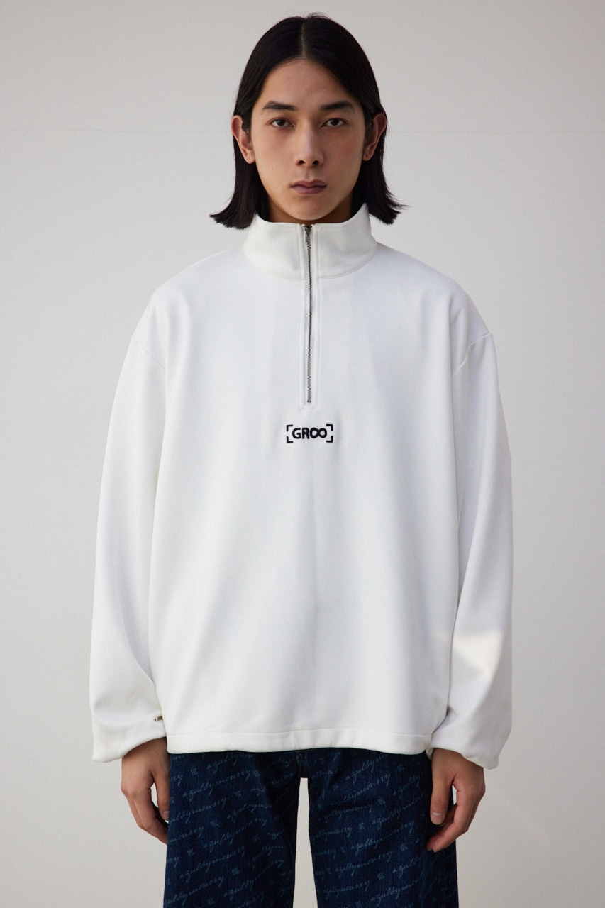 ワンポイント刺繍フェイクスウェードハーフジップ｜MEN｜251HST80-054C