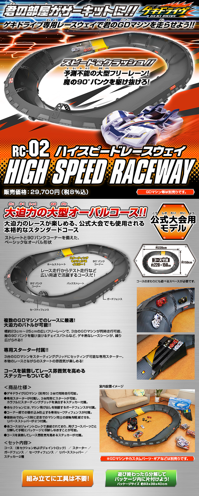 ゲキドライヴ RC-02 ハイスピードレースウェイ | プラモデル | アニメ