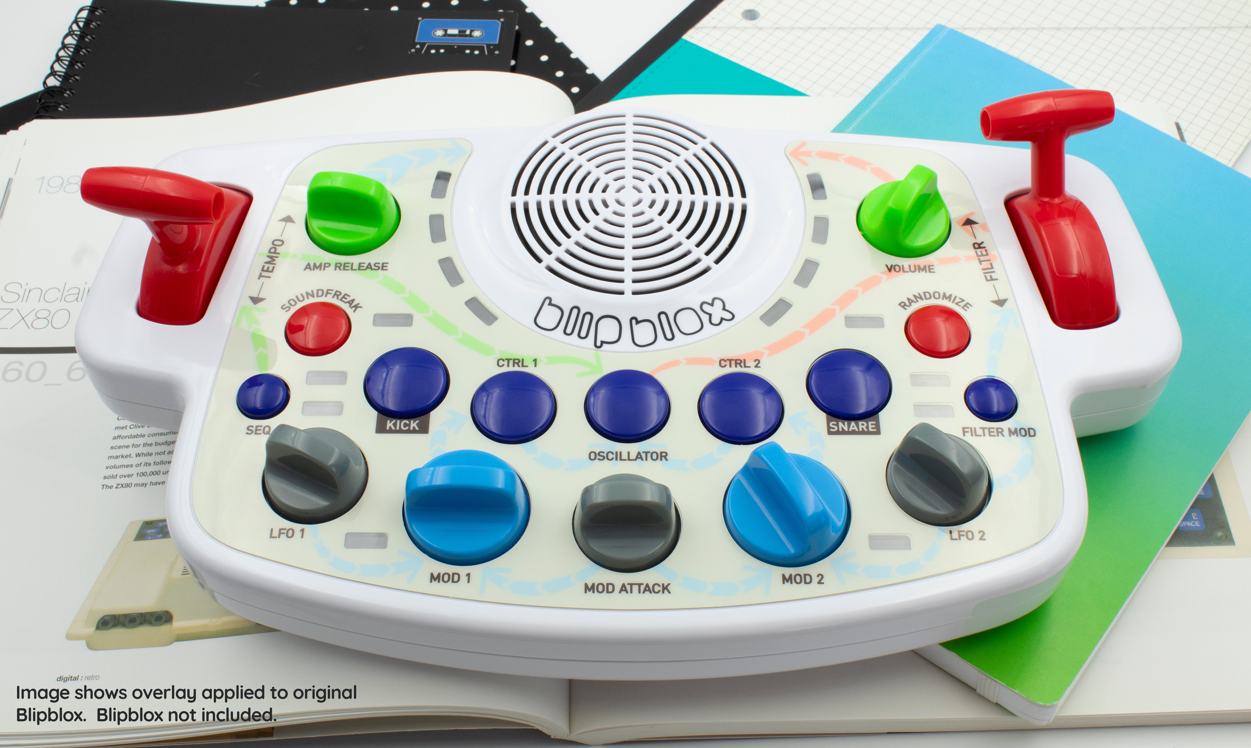 Blipblox EDU Labeled Overlay (for Legacy Blipblox Synth for Kids