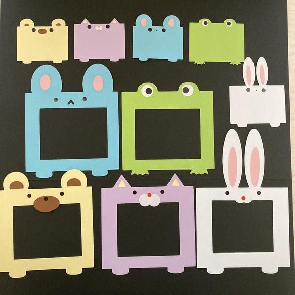 スクラップブッキング 写真 フレーム かわいい ハンドメイド 動物5種