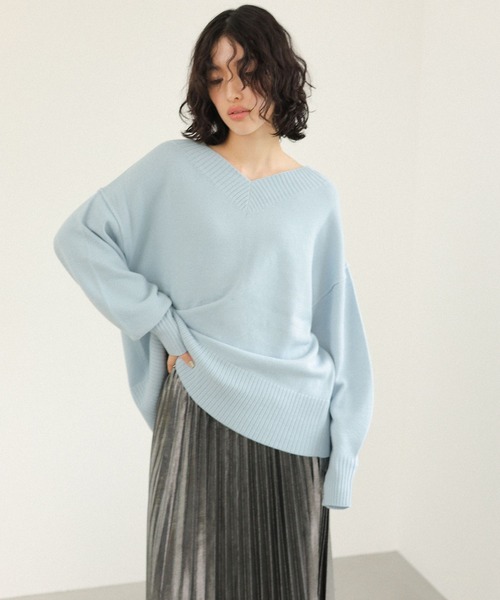 LEPSIM（レプシィム）の「7ゲージVネックプルオーバー 133269（ニット