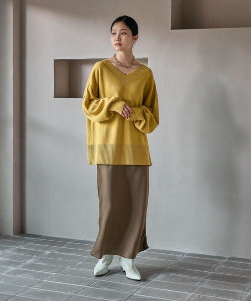 セール】7ゲージVネックプルオーバー 133269（ニット/セーター