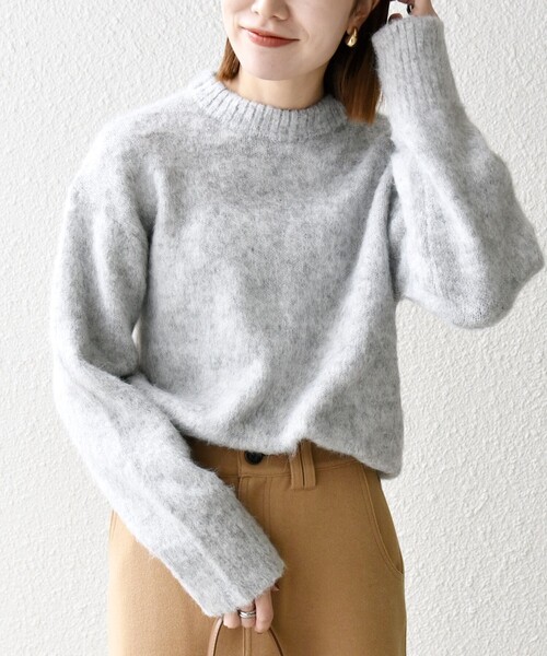 セール】SHIPS any:〈手洗い可能〉シャギー クルーネック ニット プル