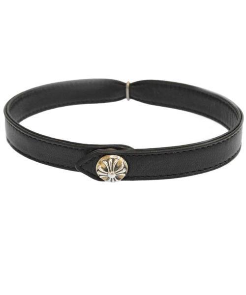 ブランド古着】クロスボタン ベイビーファット レザーチョーカー