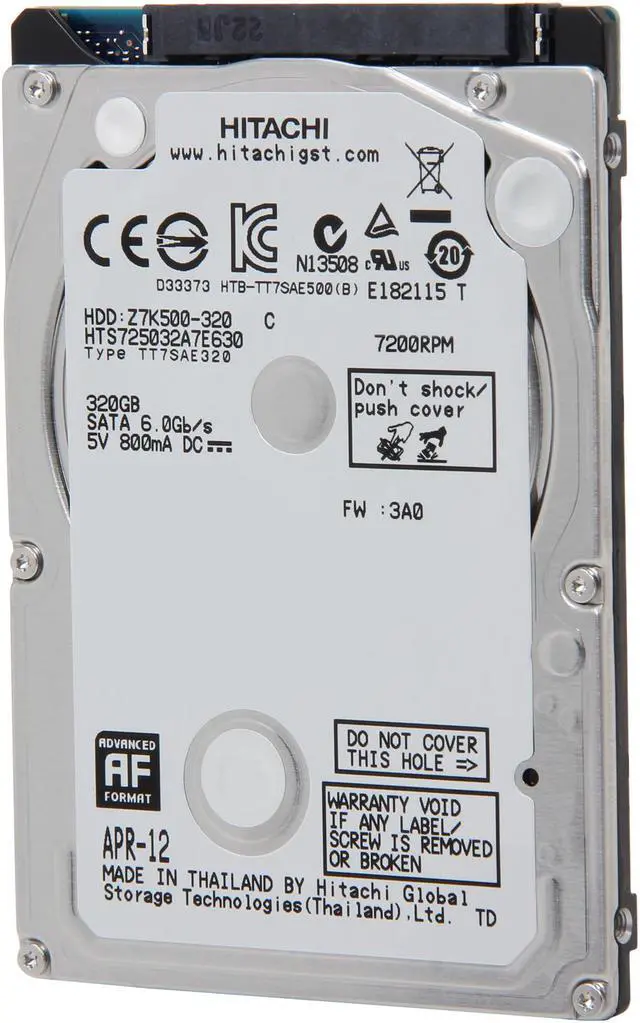 Hitachi GST Travelstar Z7K500 HTS725032A7E630 (0J26003) 320GB 7200