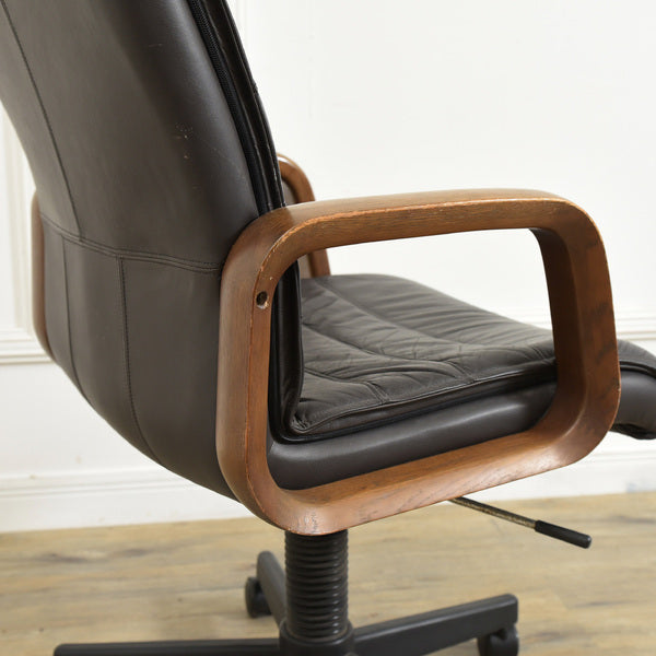 Karimoku / Japan Karimoku Leather Desk Chair #32943 – camori