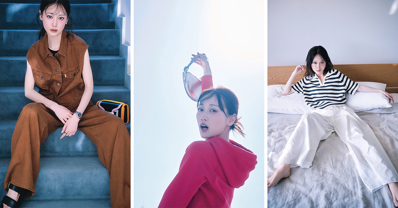 山下美月「普段からシンプルなコーデが好き♡」初夏の大人っぽカラー