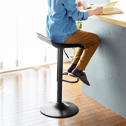 カウンターチェア（スツール・ハイ・バー・足置き・昇降式・オフィス
